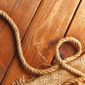 Corda 3 legnoli gherlina in poliestere bianca alta tenacità