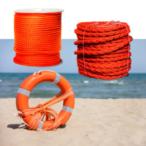 Corda 3 legnoli in polipropilene galleggiante arancione
